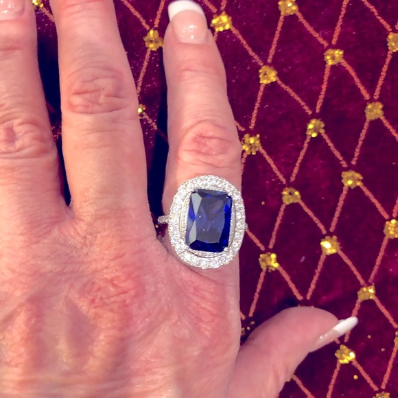Jewelry - BLUE AND WHITE CZ RING
